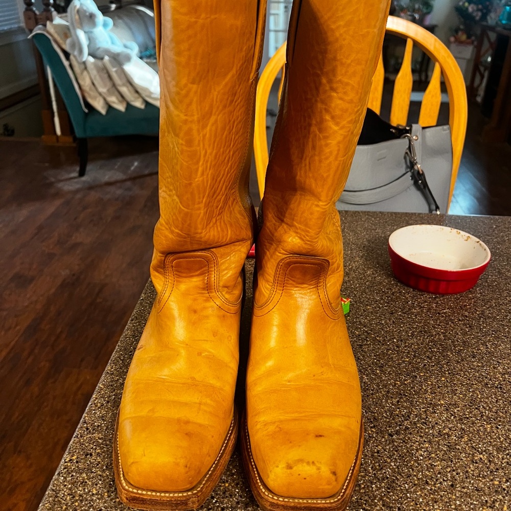 Men's Tan Leather Boots